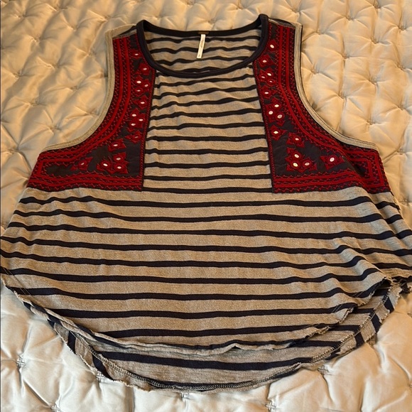 Free people Striped Sleeveless Top - Picture 2 of 4